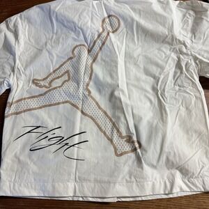 Jordan Coaches Jacket Water Resistant Snap‎ Windbreaker Sail Girls sz M NWT $75